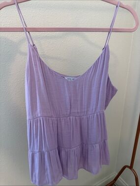 Naked Zebra Lavender Tiered Camisole Tank